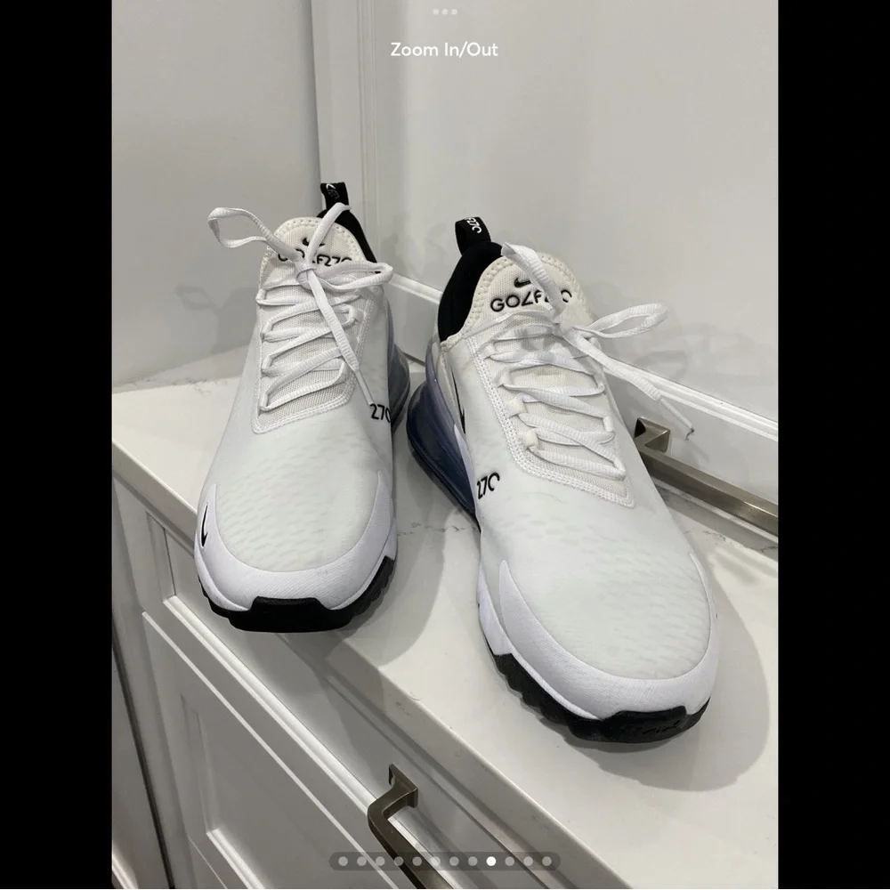 NEW NIKE Air MAX 270 G, Unisex Adult Golf Shoe 11.5 White - Picture 7 of 9